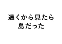 遠くから見たら島だった