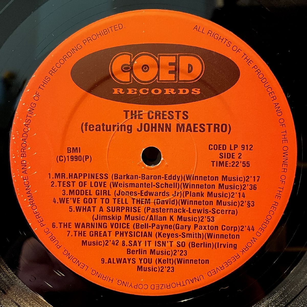 Cornelius レコード4枚セット THE CRESTS (featuring JOHNN MAESTRO) - Rare Ite