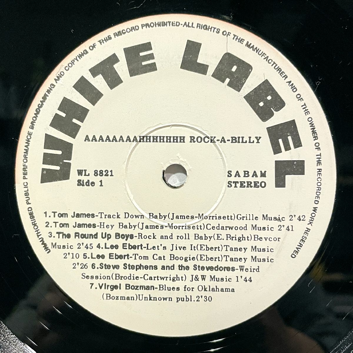 V.A.- Aaaahhhh Rock-A-Billy (White Label LP 882