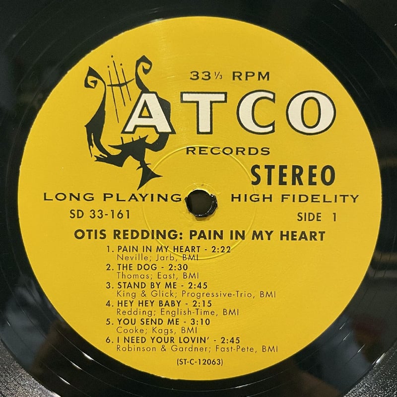 OTIS REDDING - Pain In My Heart (ATCO SD 33-161