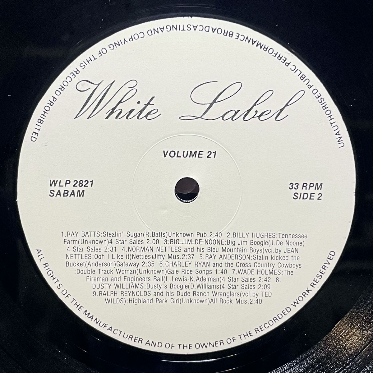 V.A. - Boppin' Hillbilly Vol.21 (White Label WL