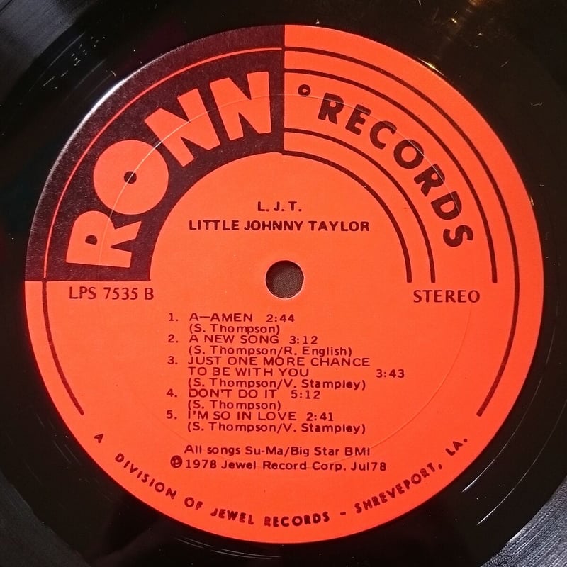 LITTLE JOHNNY TAYLOR - L.J.T. (RONN LPS 7535) |