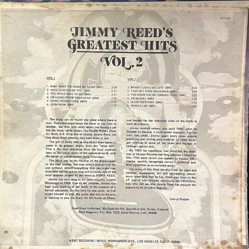 JIMMY REED - Jimmy Reed's Greatest Hits Vol.2 (