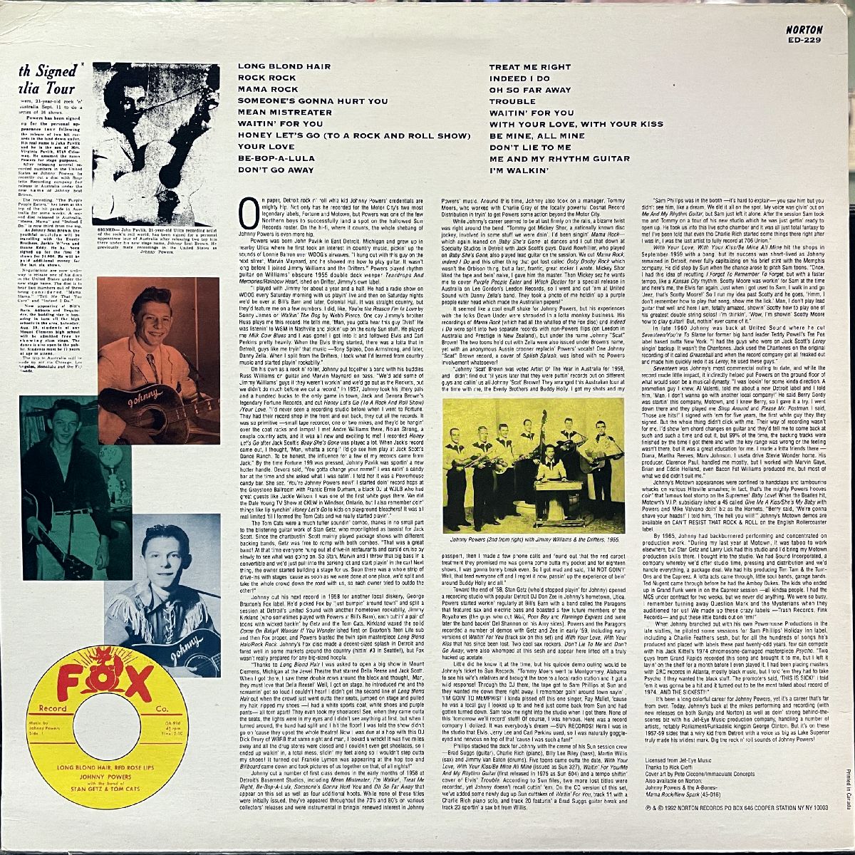 JOHNNY POWERS - Long Blond Hair (NORTON ED-229)