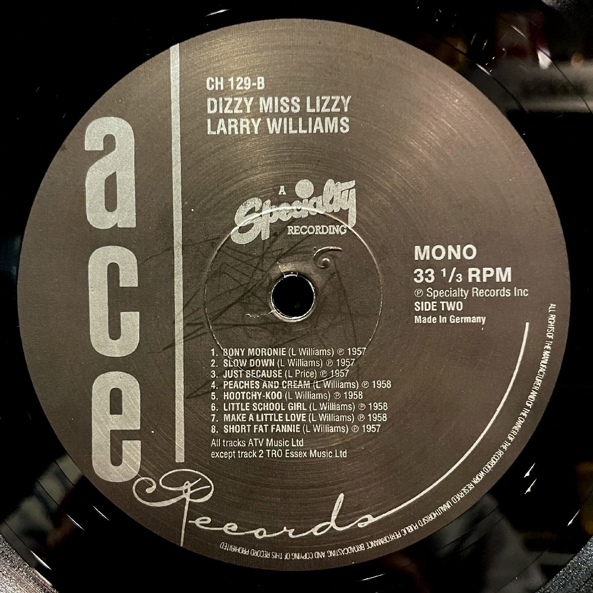 LARRY WILLIAMS - Dizzy Miss Lizzy (ace CH 129)
