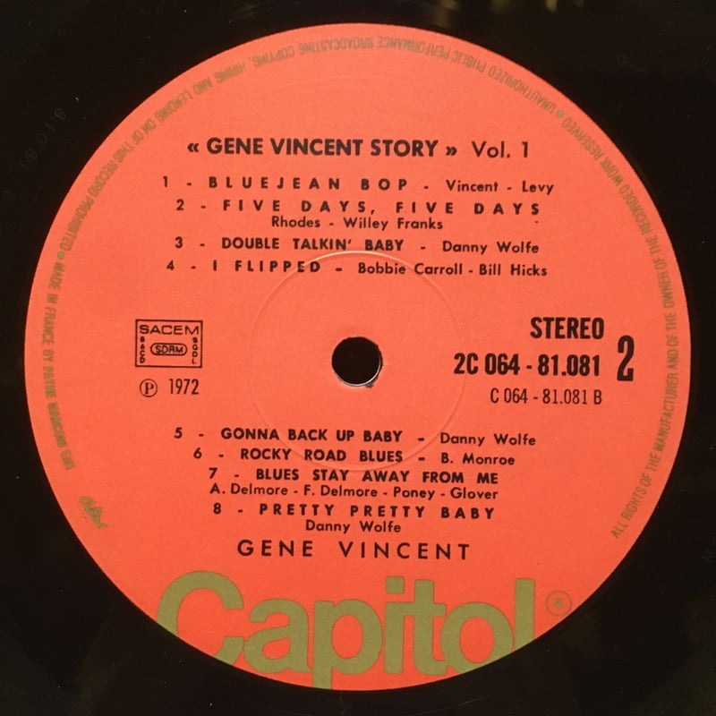 ジーンビンセント1956年初盤 ジーンビンセント1956年初盤