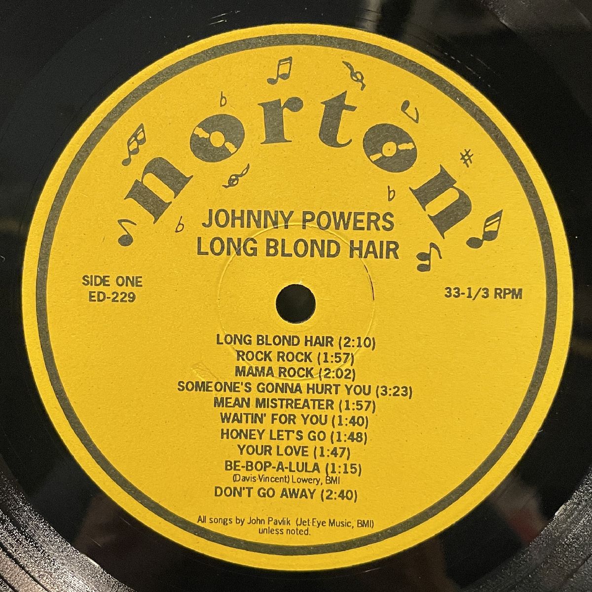 JOHNNY POWERS - Long Blond Hair (NORTON ED-229) JOHNNY POWERS - Long Blond Hair (NORTON ED-229)