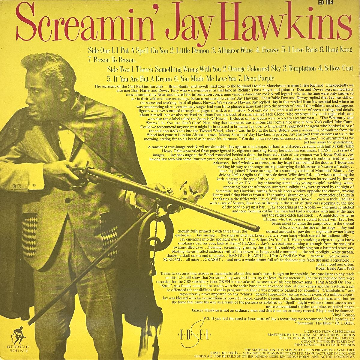 SCREAMIN' JAY HAWKINS - Frenzy (EDSEL ED 104) |
