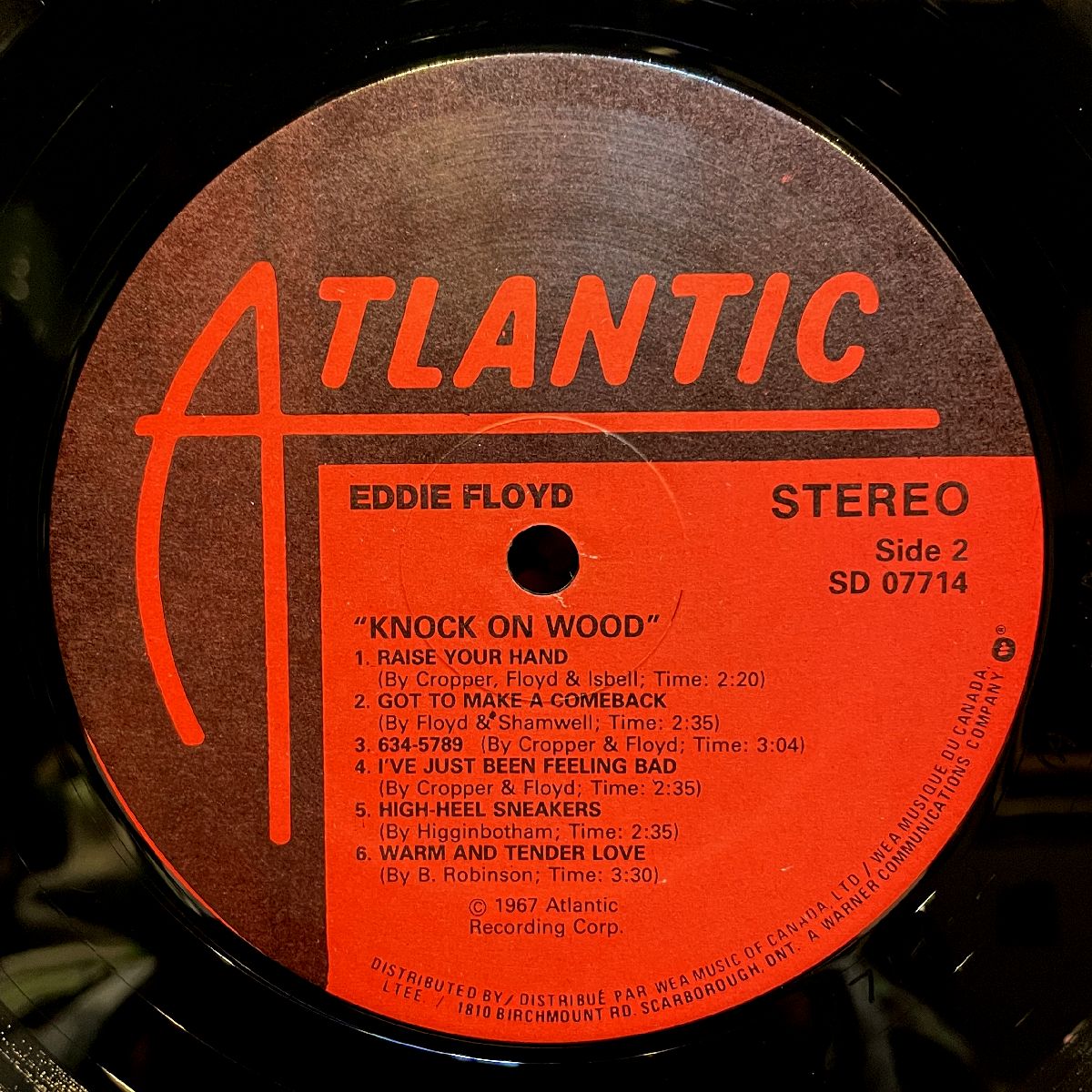 Woodie NORTHERN CALIFORNIA レコード EDDIE FLOYD - Knock On Wood (ATLANTIC SD 7714)