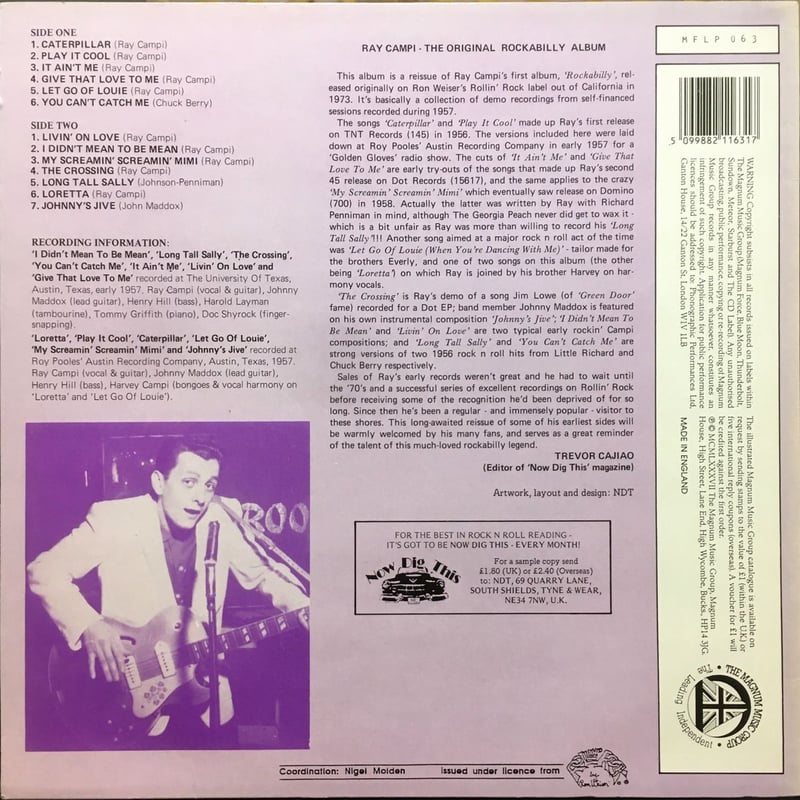 名盤　RAY CAMPi ロカビリーマン　シングルバージョン 名盤 RAY CAMPi ロカビリーマン シングルバージョン - メルカリ
