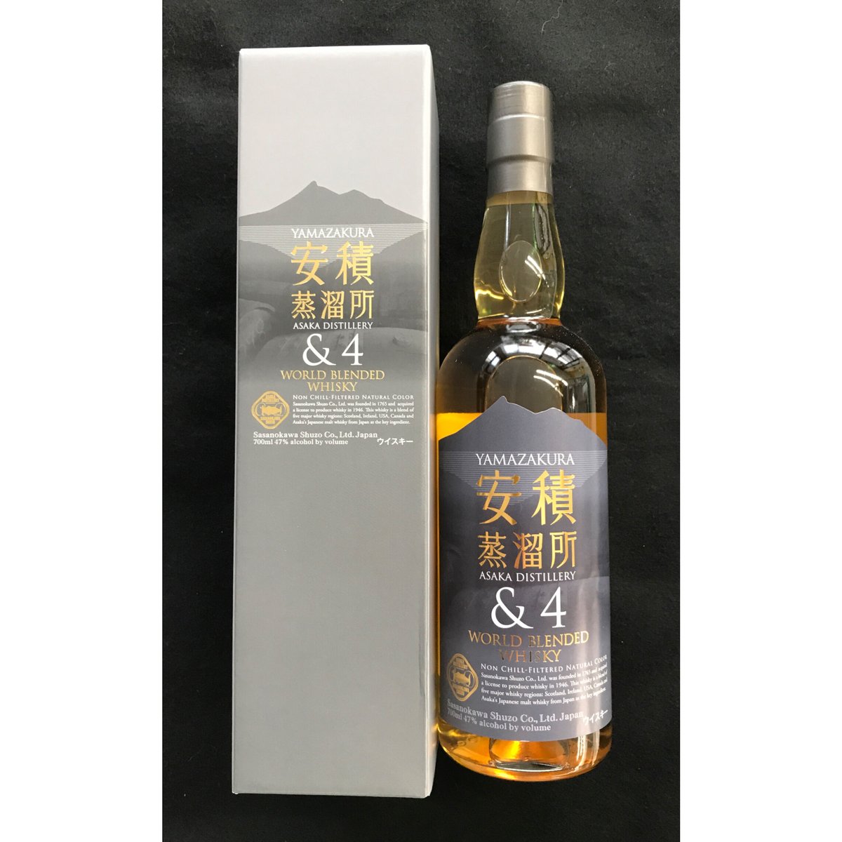 笹の川酒造 YAMAZAKURA ウイスキー 4本セット新品未使用 笹の川酒造 ブレンデッドウイスキー安積&4 47%700㎖ | 陰山商店