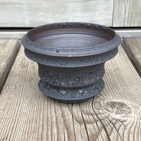 2112 其泉　桃型　花錦　鉢 2112 其泉 桃型 花錦 鉢