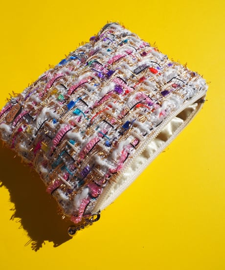 gold×colorful tweed（pouch）