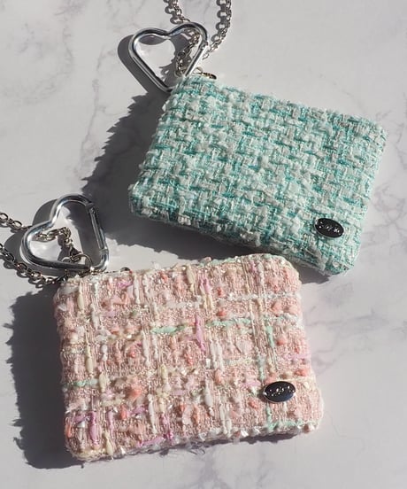 light blue×silver（charm pouch）