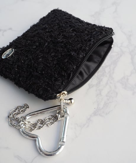 black×lamé russell fringe（charm pouch）