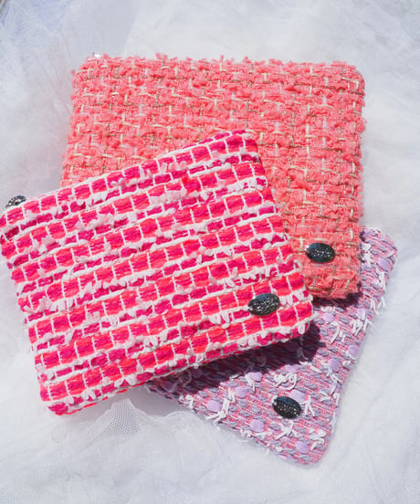 【M size】pink×white line（pouch）