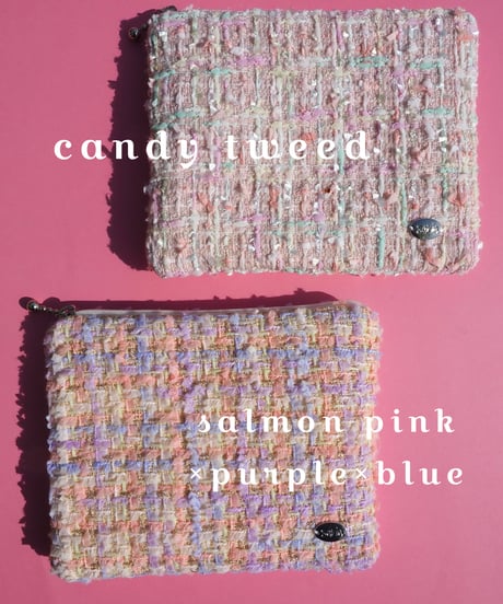 【M size】salmon pink×purple×blue（pouch）