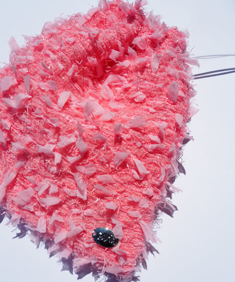 coral pink×feather（kinchaku）