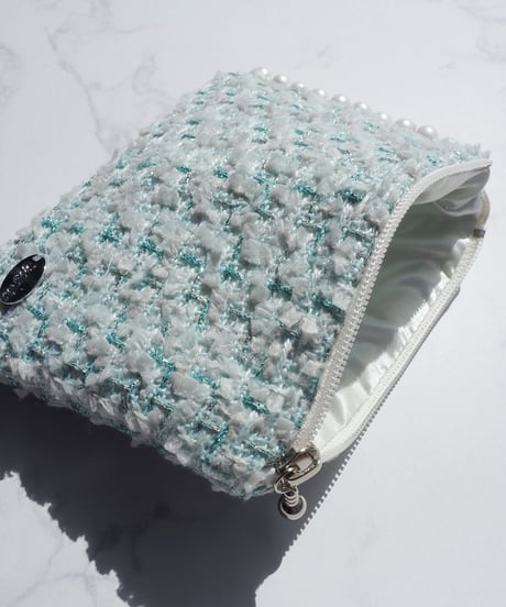 side pearl×light blue×silver（pouch）