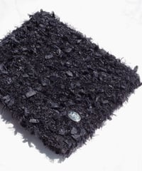 【内布防水・マチ付き】black×feather（pouch）