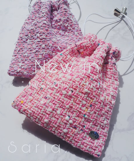 pink pop×white（kinchaku）
