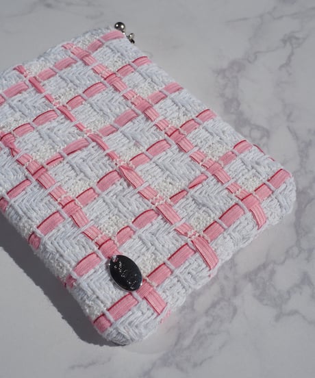 pink check×white（pouch）