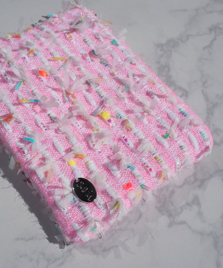 pink×white×feather（pouch）