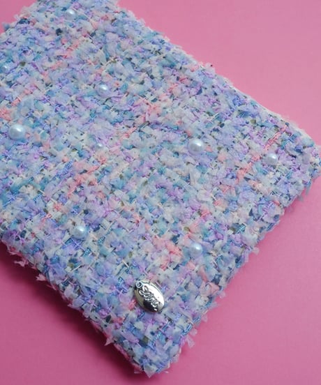 【M size】pearl×lavender pastel×fringe（pouch）