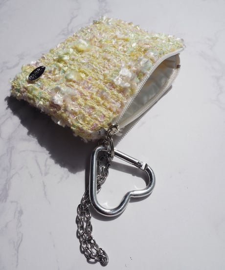 sidepearl×cotton candy yellow（charm pouch）