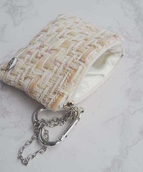 beige×off-white×dusty pink（charm pouch）