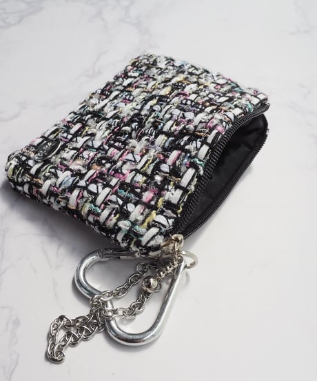 black×multicolor×white tape（charm pouch）