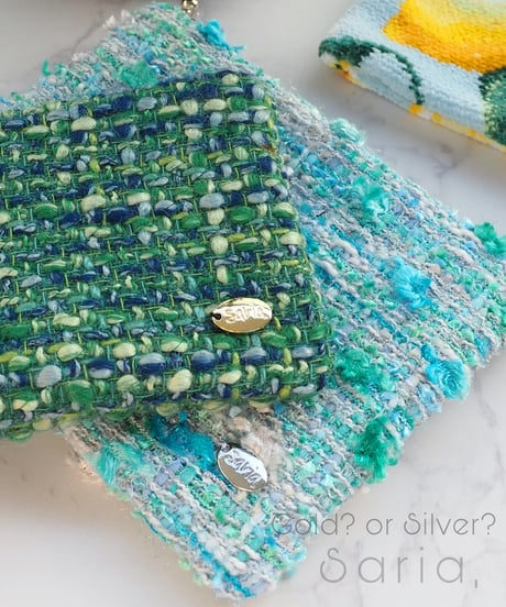 green×navy tweed（pouch）
