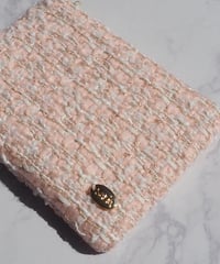 shell pink×white（pouch）【gold charm】