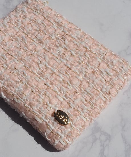 shell pink×white（pouch）【gold charm】