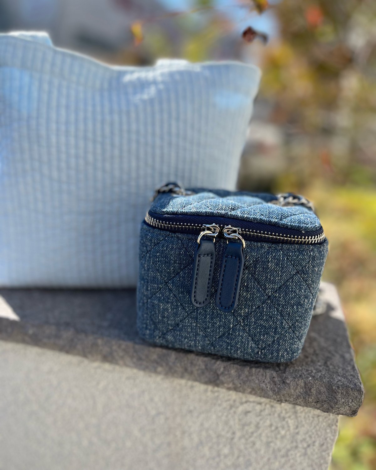 ラスト1点【即納】chain denim mini bag | Saria.