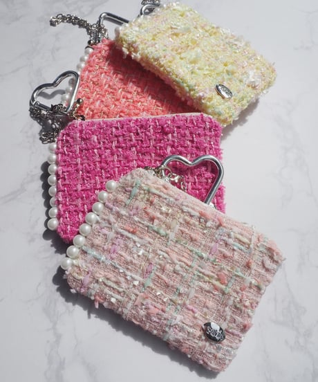 sidepearl×cotton candy yellow（charm pouch）