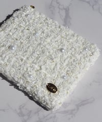 pearl×white couture tweed（pouch）