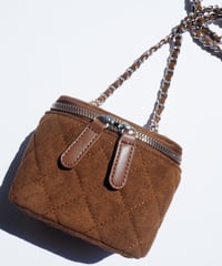 【即納】chain suede mini bag （mocha brown）