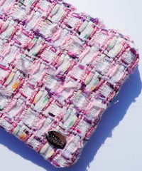 white×pink purple check（pouch）