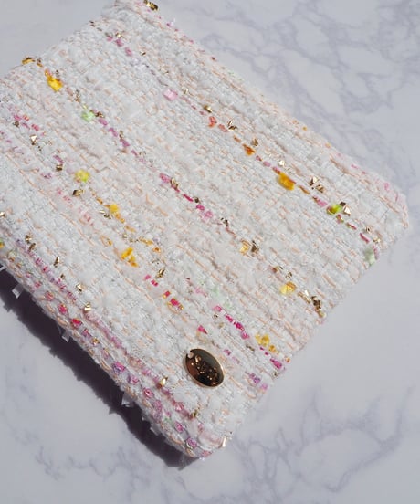 【Msize】floral bloom tweed（pouch）