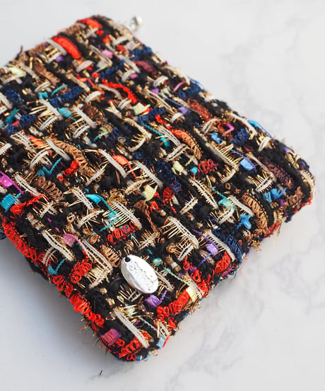 black×colorful tweed（pouch）