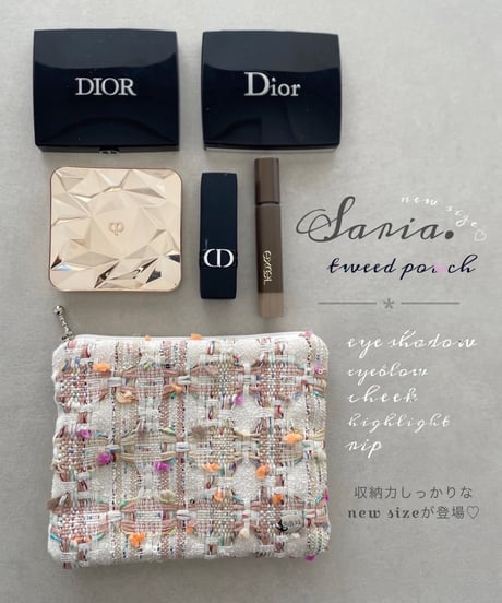 【M size】ivory×pompoms color（pouch）
