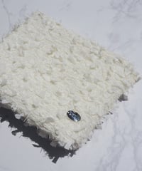 【内布防水・マチ付き】off-white×feather（pouch）