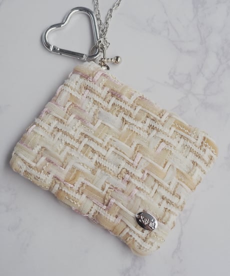beige×off-white×dusty pink（charm pouch）