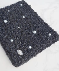 【M size】pearl×black×lamé russell fringe（pouch）
