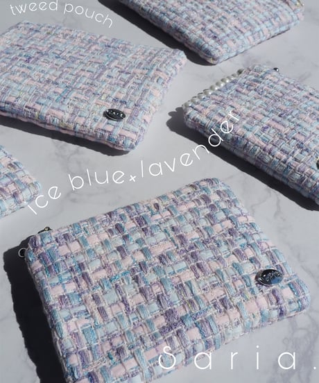【M size】ice blue×lavender（pouch）