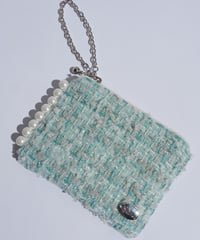 sidepearl×light blue×silver（charm pouch）