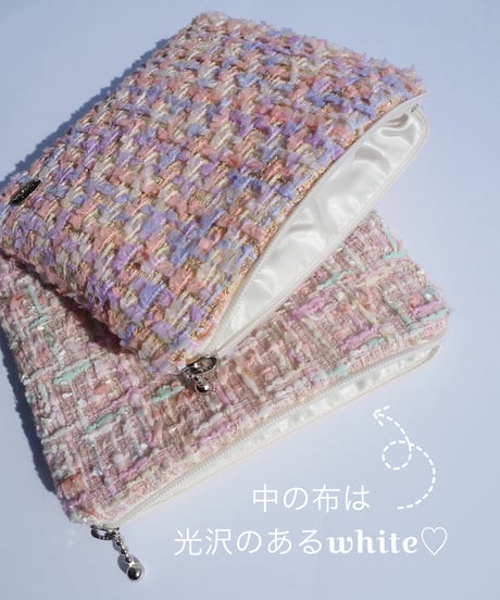 【M size】salmon pink×purple×blue（pouch）