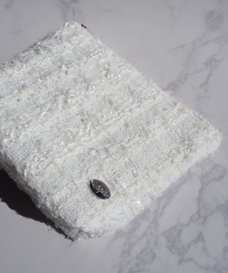 【マチ付き】white×pearl white（pouch）