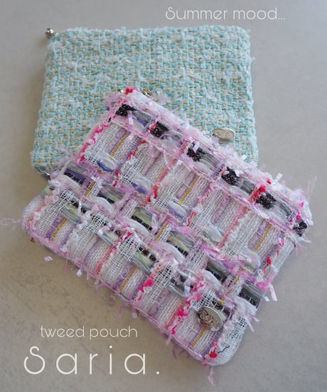 light blue×beige（pouch）
